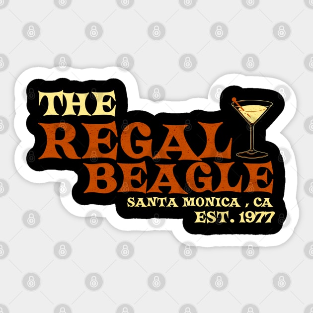 The Regal Beagle santa monica Sticker by thestaroflove